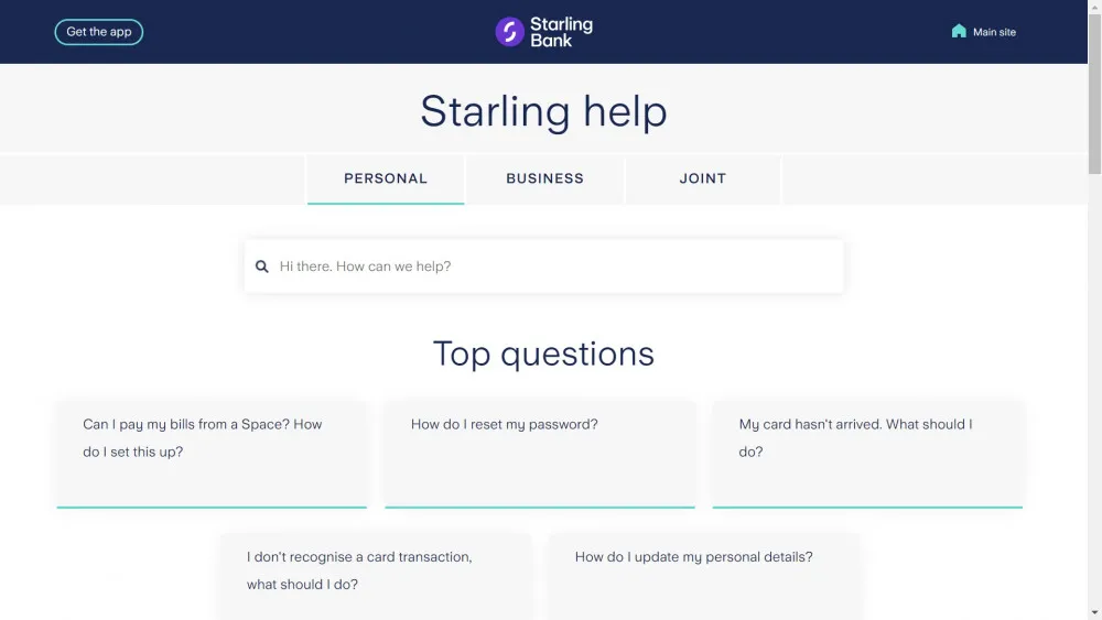 Starling Help page